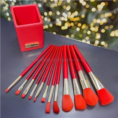 Набор кистей для макияжа Sarah Beauty 12 Piece Brush Set Red (125)