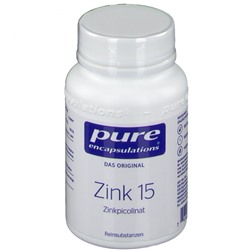 pure (пьюр) encapsulations Zink 15 (Zinkpicolinat) 180 шт