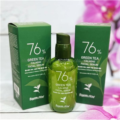 Сыворотка с экстрактом семян зеленого чая FarmStay 76% Green Tea Calming Facial Serum 100ml (78)