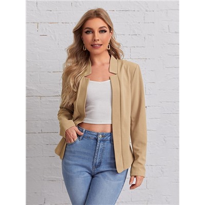 SHEIN BIZwear Blazer mit Einfarbig eingekerbtem Kragen, Arbeitskleidung