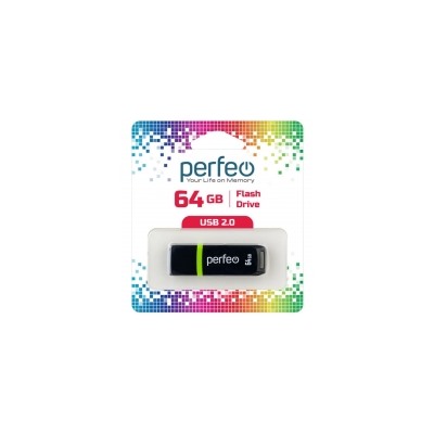 64Gb Perfeo C11 Black USB 2.0 (PF-C11B064)