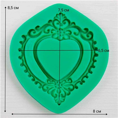 Силиконовый молд Рамка сердце
