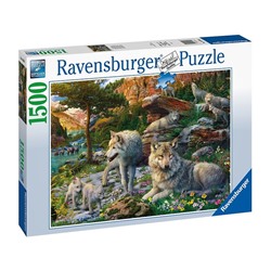 Ravensburger. Пазл карт. 1500 арт.16598 "Волки весной"