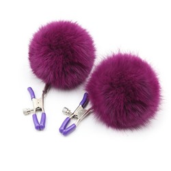 Зажимы на соски "Fur Violet clamp"