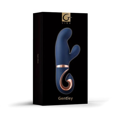 Вибратор кролик Gvibe Gentley Caribbean Blue с 2 моторами, 19.9х4.2 см