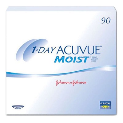 Контактные линзы 1 - Day Acuvue Moist, -12/9, в наборе 90шт