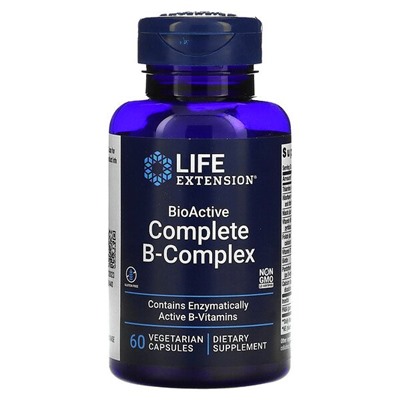 Life Extension BioActive Complete B-Complex - 60 вегетарианских капсул - Life Extension