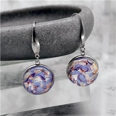 Серьги из муранского стекла PURPLE MIST LS3165