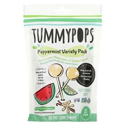 Tummydrops Пакет Peppermint Variety, оттенок лайма, арбуз и ваниль, 21 штука