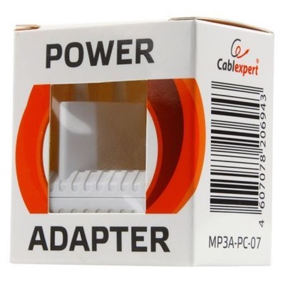 Зарядное устройство Cablexpert MP3A-PC-07 100/220V->5V, 1A USB, белое