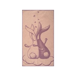 6с103.412ж1 Парочка-кролики (орхидея1) Полотенце махровое 50х90см