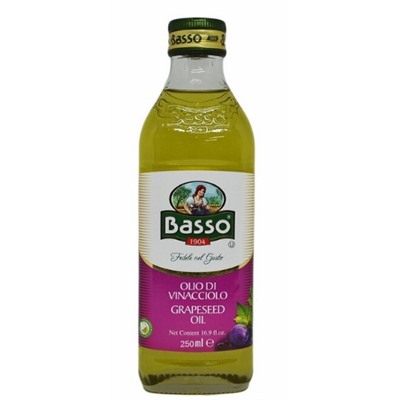 Масло виноградное рафинированное Basso grapeseed oil 250 мл