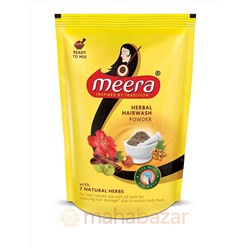 Сухой травяной шампунь Мира, 40 г, производитель Кевин Кейр; Meera Herbal Hairwash Powder, 40 g, CavinKare