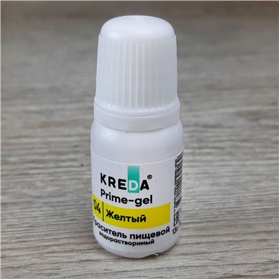 Краситель пищевой гелевый Kreda Prime-gel 04 желтый 10 мл