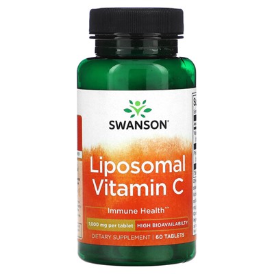 Swanson Липосомальный Витамин C, 1000 мг, 60 таблеток - Swanson