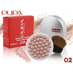 Румяна в шариках Pupa Milano с кисточкой, 20 гр (Тон 02)