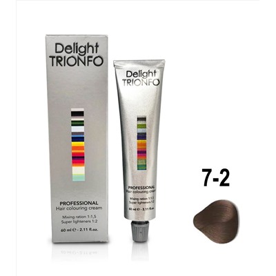 ДТ 7-2 крем-краска стойкая для волос, средне-русый пепельный / Delight TRIONFO 60 мл