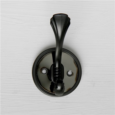 Крючок мебельный CAPPIO VINTAGE, двухрожковый, цвет черный