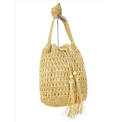 Летняя женская сумка плетеная из соломы, цвет молочный