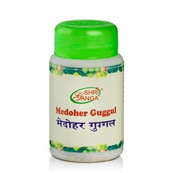 Медохар Гуггул в таблетках, снижение веса, 100 г, производитель Шри Ганга; Medoher Guggul, 100 g, Shri Ganga