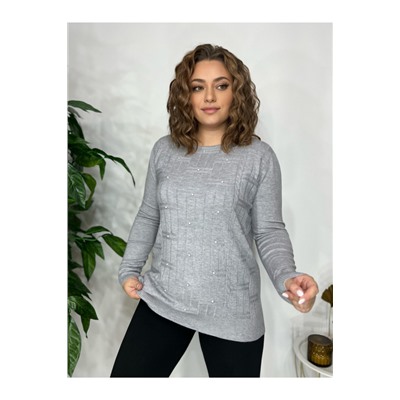 пуловер 611-17 серый