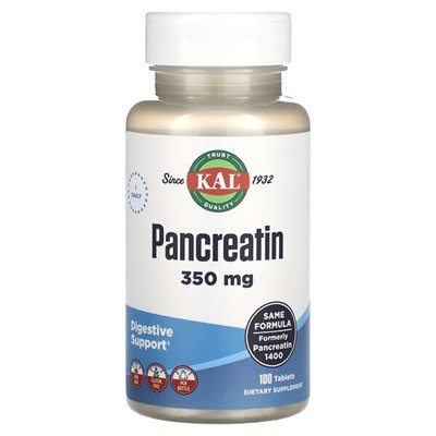 KAL Панкреатин, 350 мг, 100 таблеток