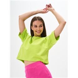 Женская футболка салатового цвета (218992895)