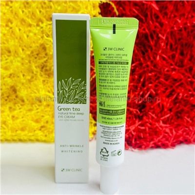 Крем вокруг глаз 3W Clinic Green Tea Natural Time Sleep Eye Cream 40ml (13)