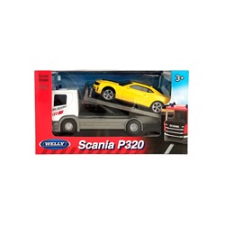 Welly. Набор машин "Грузовик Scania (1:57), Chevrolet Camaro ZL1 (1:43)" арт.92662-2GW(D)