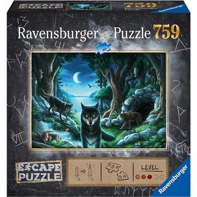 Ravensburger. Пазл-квест 759 "Проклятие волков" арт.16434