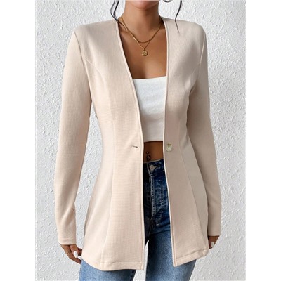 SHEIN Privé Blazer mit Einfarbig einem Knopf,