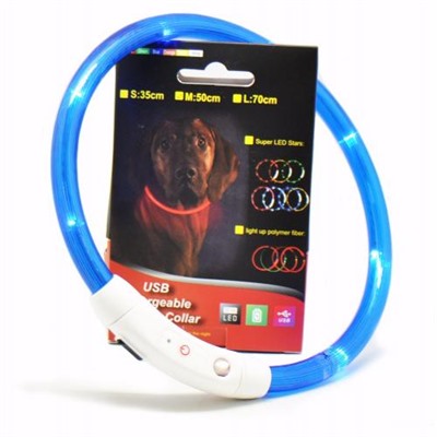 Светящийся ошейник USB Rechargeable Flashing Collar оптом