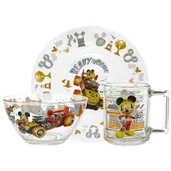 Набор детской посуды 3 предмета Дисней "Микки гонщик" (03501)