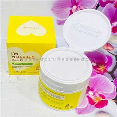 Очищающие салфетки-пады Dr.MeLoSo I’m Yuja Vita C Heart Cleansing Pads 190ml (78)