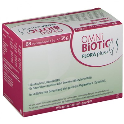 OMNI BIOTIC Flora plus+ Омни-биотик Флора плюс для поддержания нормальной микрофлоры влагалища, пакетики 28X2 г