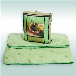 Одеяло "Экосоня-бамбук" пэ 300г/м2 чемодан с наполнителем "бамбуковое волокно"