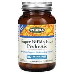 Flora Пробиотик Super Bifido Plus, 102 миллиарда клеток, 30 капсул