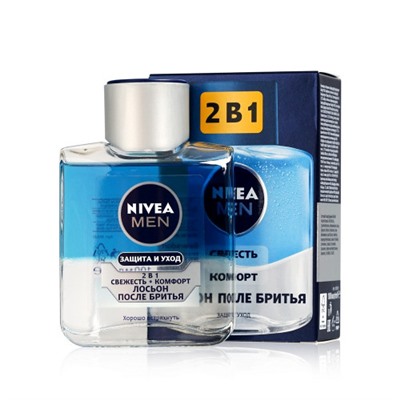 Лосьон п/бритья Nivea Свежесть + Комфорт 2в1 100мл.