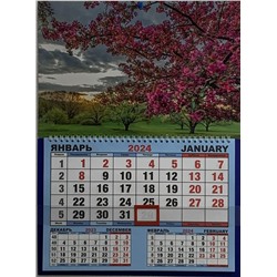 Календарь одноблочный большой 2024г. Природа Цветущая яблоня КШ-24609