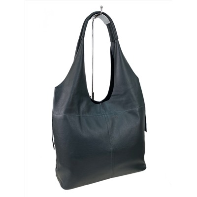 Женская сумка шоппер из натуральной кожи, цвет графит