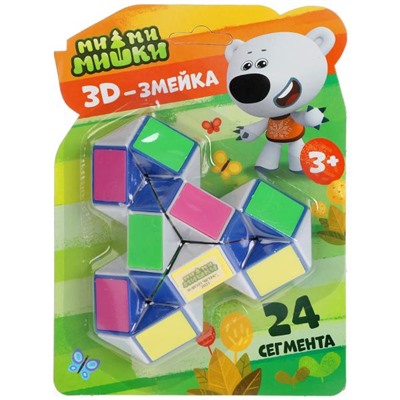 Играем вместе. Логическая игра 3D-змейка "МиМиМишки" блистер, 19х14х3,5 см арт.B1577546-R2