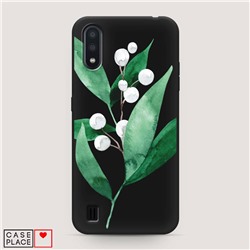 Матовый силиконовый чехол Snowberries на Samsung Galaxy A01