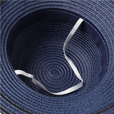 Шляпа для девочки MINAKU "Модница", цвет синий, р-р 52