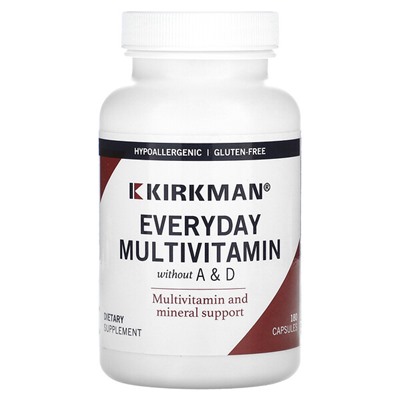 Kirkman Labs Мультивитамины на каждый день без A и D, 180 капсул