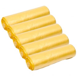 Пакет фасовочный, ПНД 24х37 (10) 5 рулончиков, 85шт в рул (арт 10085 желтые) ФНД24219 РСВ-486589