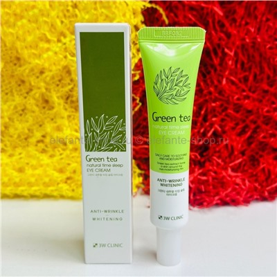 Крем вокруг глаз 3W Clinic Green Tea Natural Time Sleep Eye Cream 40ml (13)