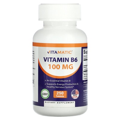 Vitamatic Витамин B6, 100 мг, 250 таблеток