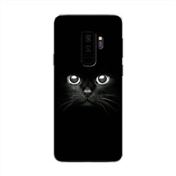 Силиконовый чехол Взгляд черной кошки на Samsung Galaxy S9 Plus