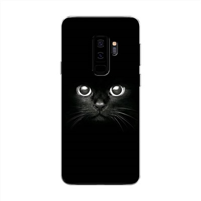 Силиконовый чехол Взгляд черной кошки на Samsung Galaxy S9 Plus