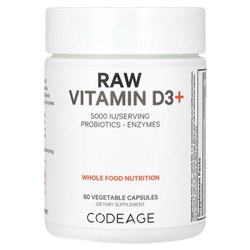 Codeage Витамин D3+ - 5000 МЕ - 60 растительных капсул - Codeage